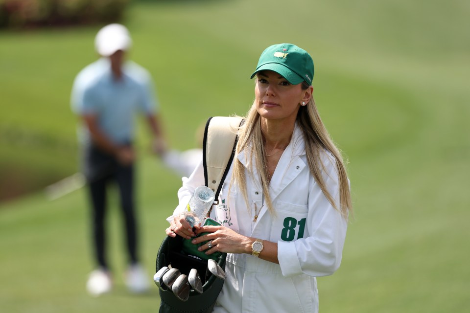 Erica Stoll, wife of Rory McIlroy, at the Masters Tournament.