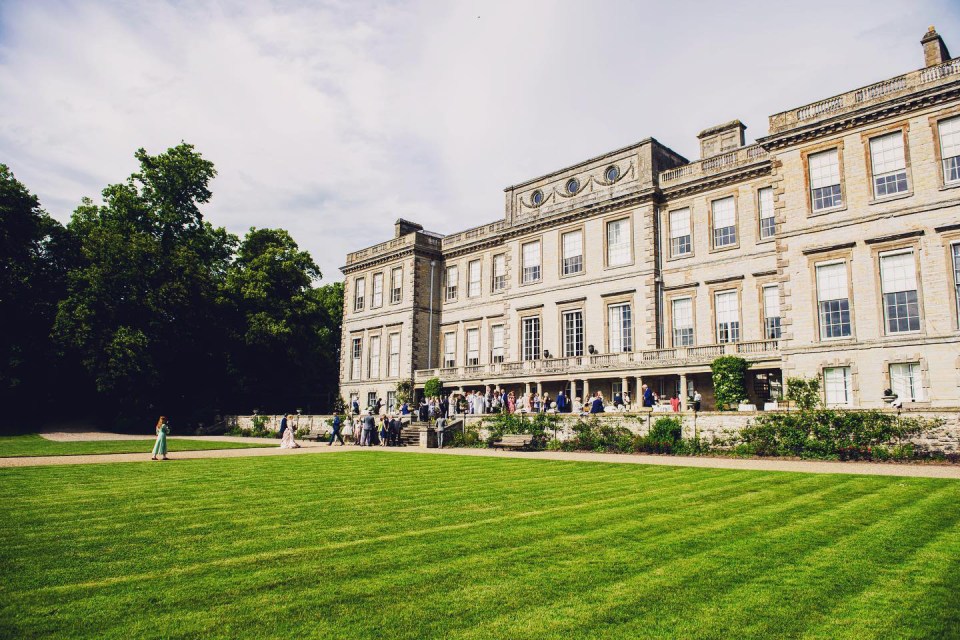 Guests at a large estate.