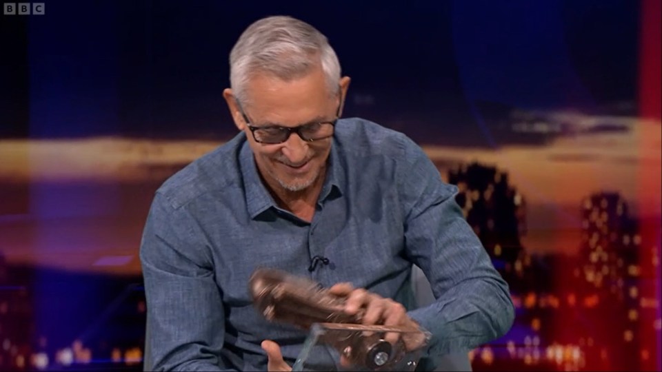He also picked up a pair of gold...ish boots