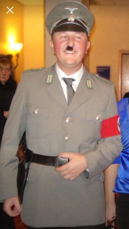 Photo of a man in a Nazi German military uniform.