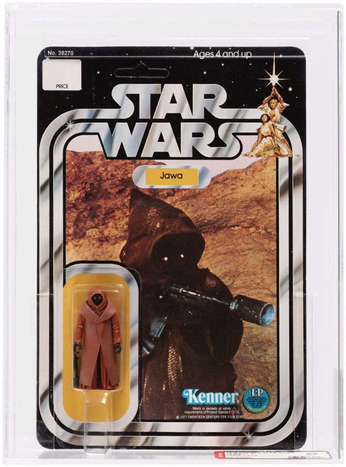 1978 Star Wars Jawa action figure in original packaging.