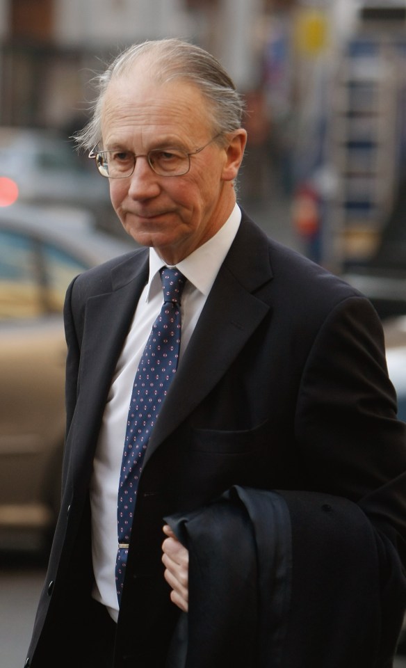 Lord Robert Fellowes arriving at the High Court.
