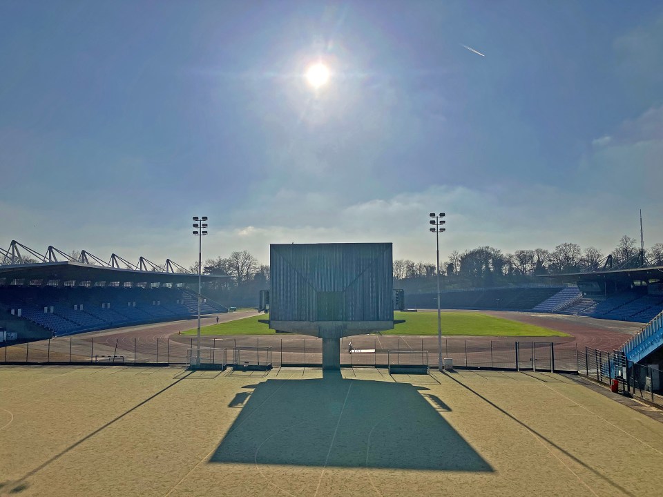 Crystal Palace National Sports Centre stadium in disrepair.