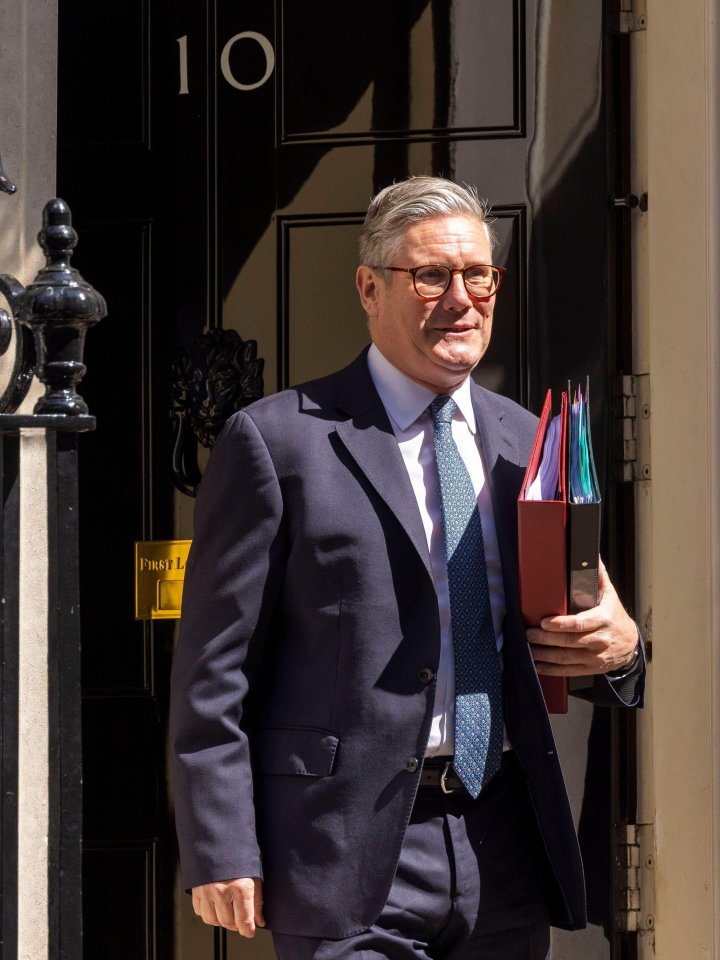 Sir Keir Starmer leaving 10 Downing Street.