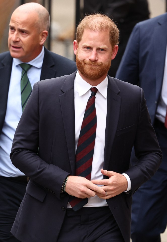 Prince Harry at the High Court appeal hearing.