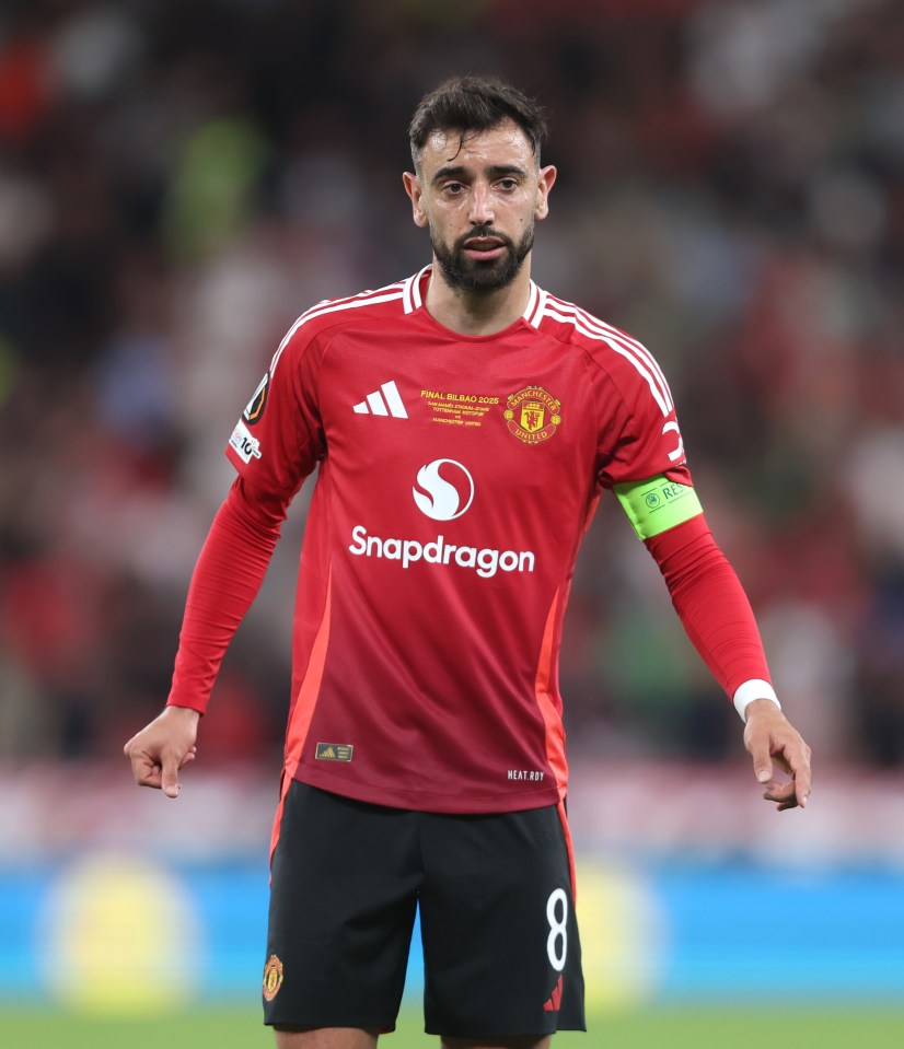 Bruno Fernandes of Manchester United at the UEFA Europa League Final.