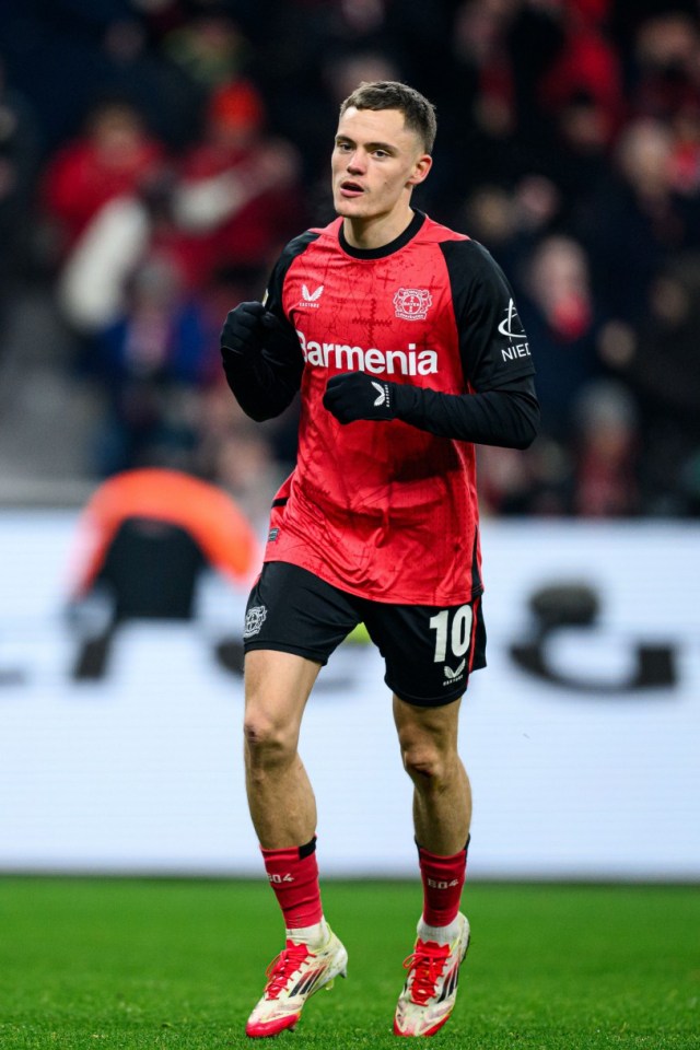 LEVERKUSEN, GERMANY - JANUARY 18: Florian Wirtz of Leverkusen celebrates after scoring his teams second goal during the Bundesliga match between Bayer 04 Leverkusen and Borussia Mönchengladbach at BayArena on January 18, 2025 in Leverkusen, Germany. (Photo by Jörg Schüler/Bayer 04 Leverkusen via Getty Images)