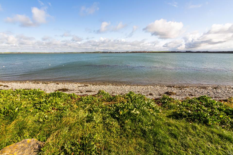Coastal view of Penrhos Coastal Park in Holyhead, Anglesey, Wales.