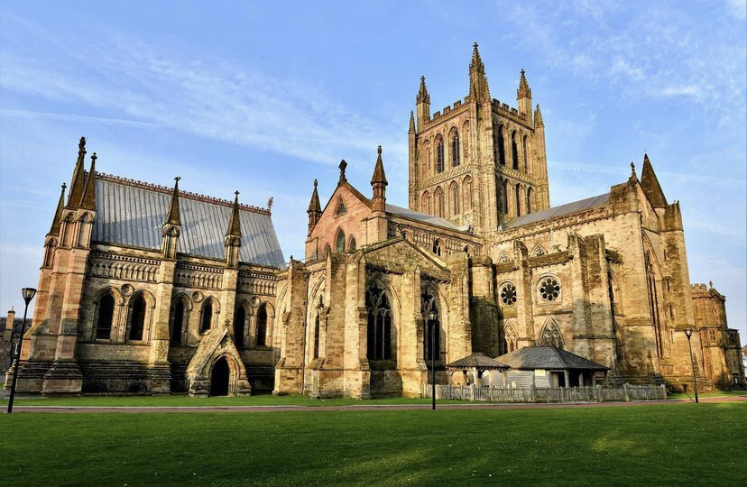 Hereford Cathedral in Herefordshire.