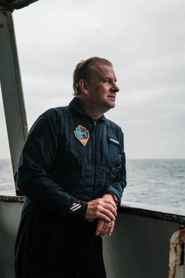 Hamish Harding aboard a ship before a Titanic expedition.