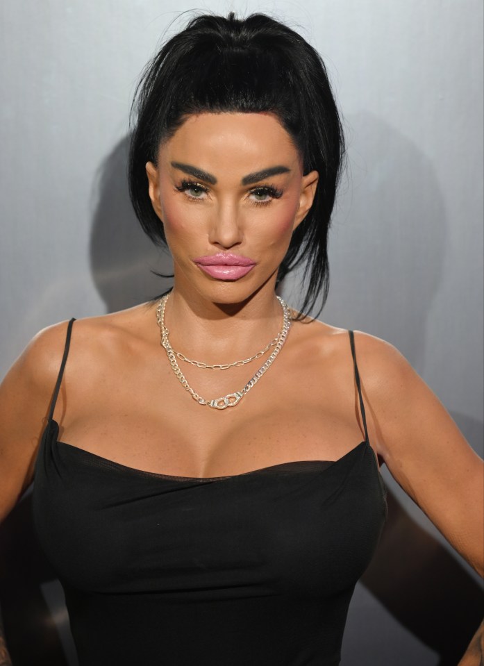 Portrait of Katie Price at a party.