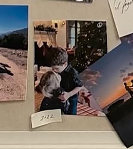 Collage of photos documenting a couple's relationship.
