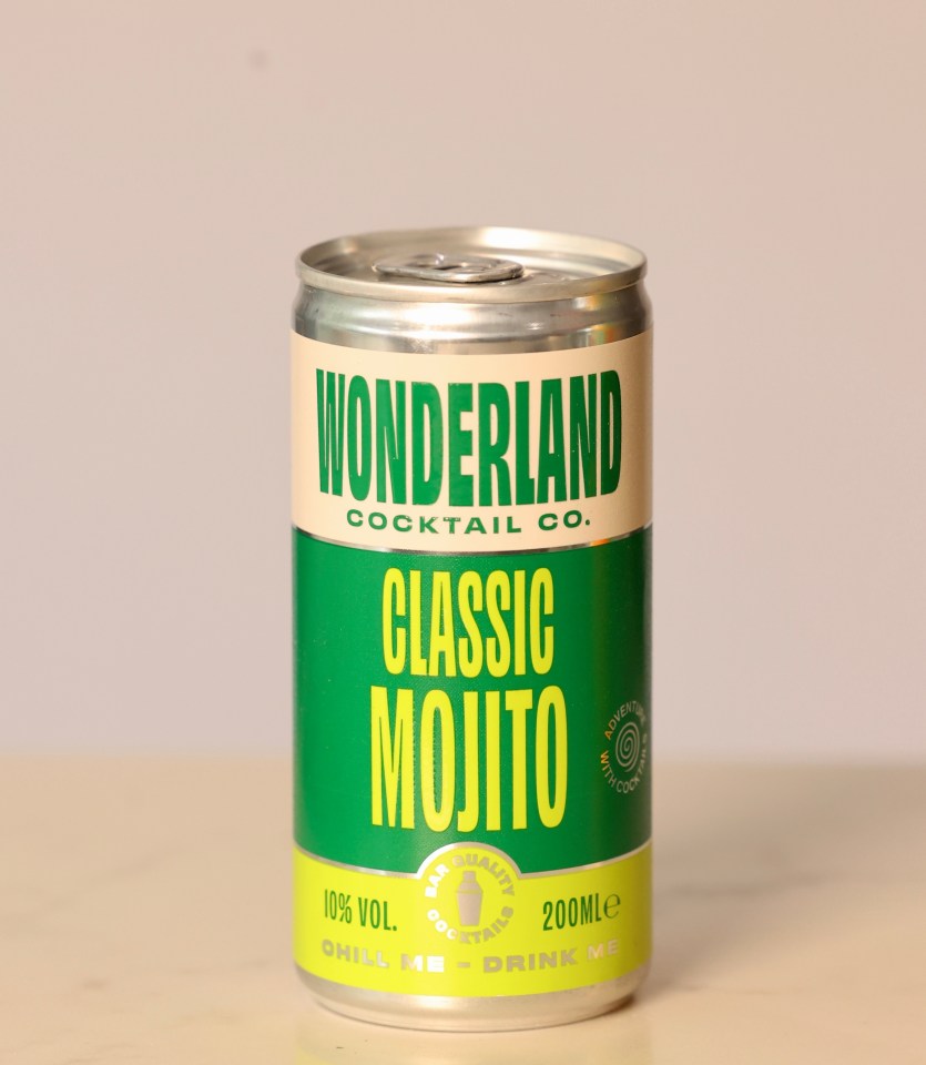 Can of Wonderland Classic Mojito.