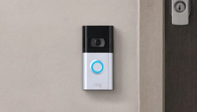 Ring Video Doorbell 4 mounted on a wall.