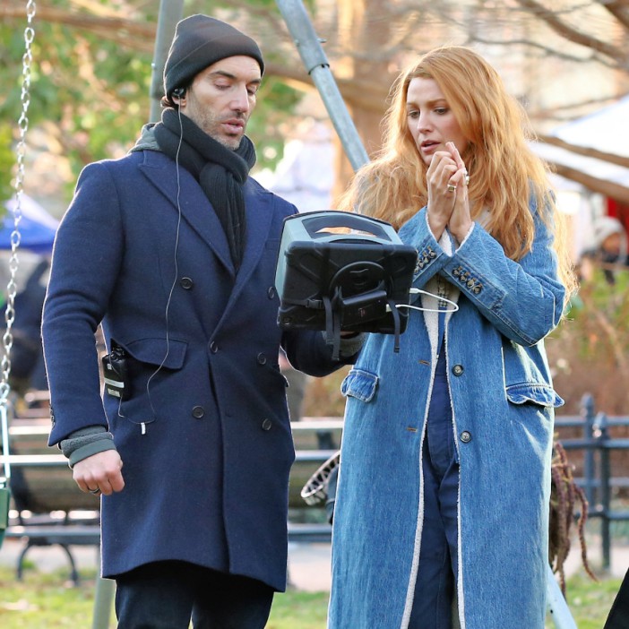 **UPDATED STOCK - ARCHIVE IMAGES FROM 11 JAN, 2024** **News that Blake Lively is to sue "It Ends With Us" costar Justin Baldoni for sexual harassment as shocking claims are revealed** Blake Lively and director Justin Baldoni were caught in a tense conversation on set while filming 'It Ends With Us.' The scene, featuring Blake pushing a young girl on a swing, prompted a serious discussion with producer Amy Morton, as visible hand gestures and concerned expressions indicated that something wasn't going as planned." Pictured: justin baldonni,blake lively Ref: BLU_S8097204 271224 NON-EXCLUSIVE Picture by: Christopher Peterson / SplashNews.com Splash News and Pictures USA: 310-525-5808 UK: 020 8126 1009 eamteam@shutterstock.com World Rights