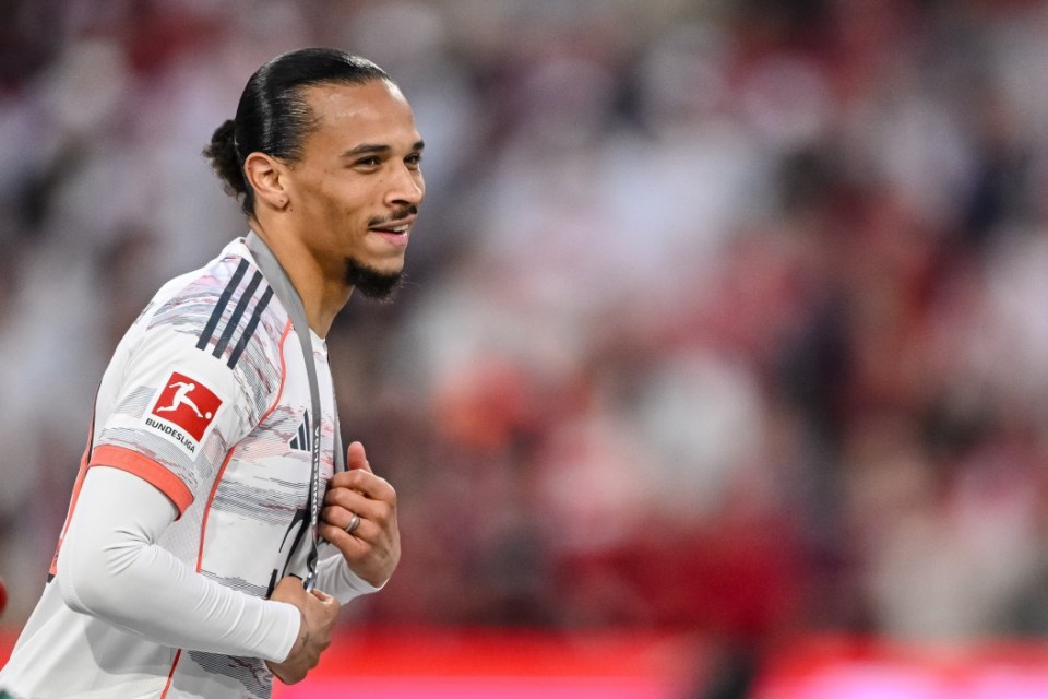 Leroy Sane of Bayern Muenchen looks on during the Bundesliga match between FC Bayern MÃ¼nchen and Borussia MÃ¶nchengladbach at Allianz Arena on May 10, 2025 in Munich, Germany. (Photo by GSI/Icon Sport via Getty Images)