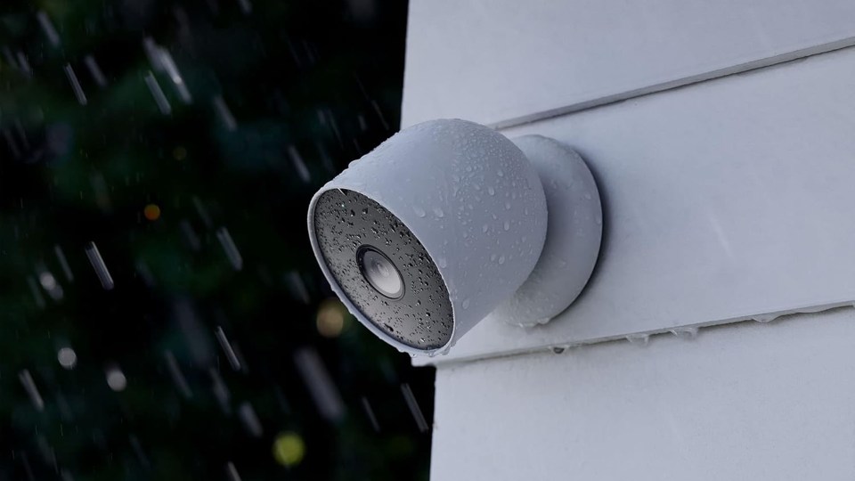 Google Nest Cam in the rain.