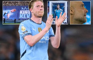Pep in tears as Man City say emotional goodbye to KDB after final game at Etihad