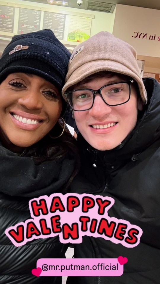 Alison Hammond Valentine's selfie with toyboy boyfriend David Putman<br />
http://www.instagram.com/alisonhammond55/