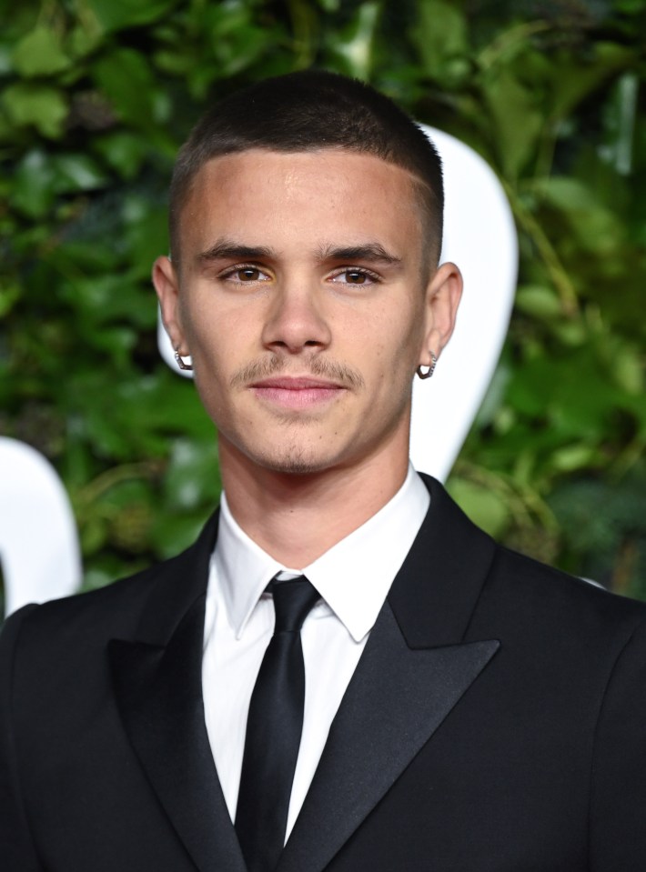 Romeo Beckham at The Fashion Awards 2021.