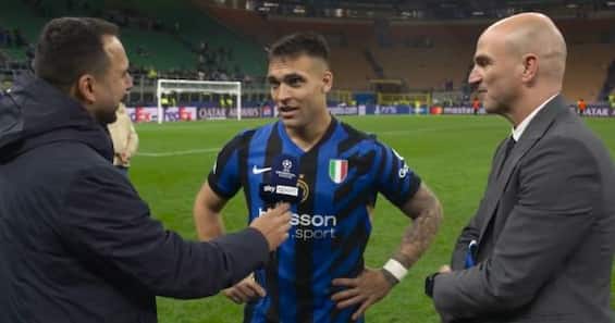 Post-game interview with a soccer player.