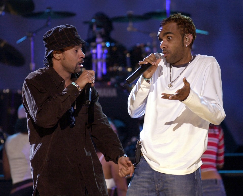 Shaggy and Rik Rock rehearsing for the American Music Awards.