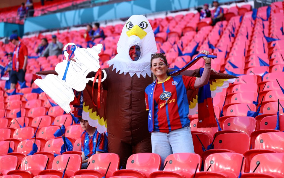 Soccer Football - FA Cup - Final - Crystal Palace v Manchester City - Wembley Stadium, London, Britain - May 17, 2025 Crystal Palace fans inside the stadium before the match Action Images via Reuters/Andrew Boyers