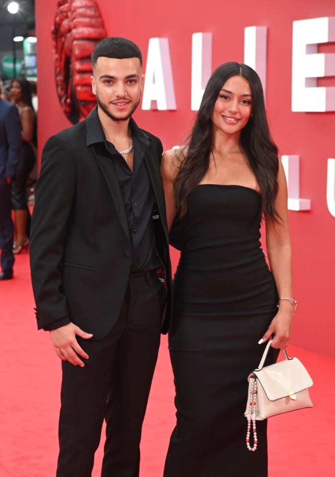 attends the UK Gala Screening of "Alien: Junior Andre (L) and Jasmine Orr attend the UK Gala Screening of "Alien: Romulus" at Cineworld Leicester Square on August 14, 2024 in London, England. (Photo by Alan Chapman/Dave Benett/WireImage)