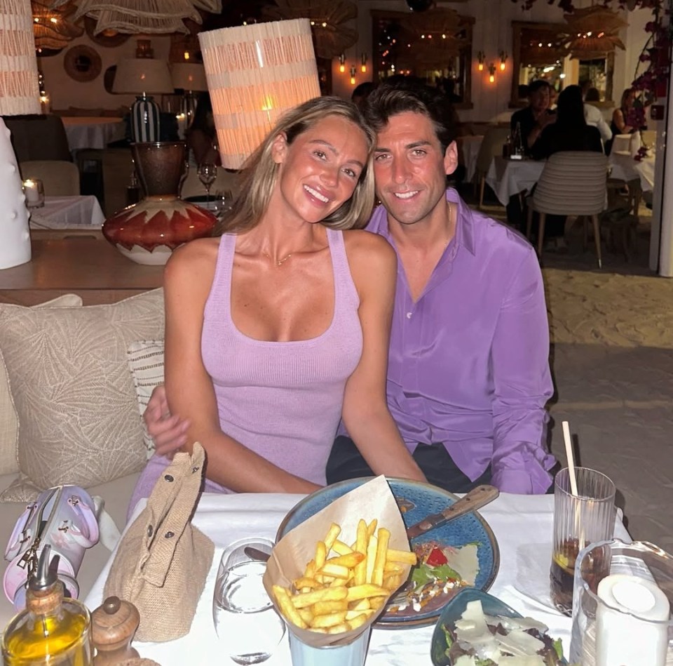 Couple dining at a restaurant.