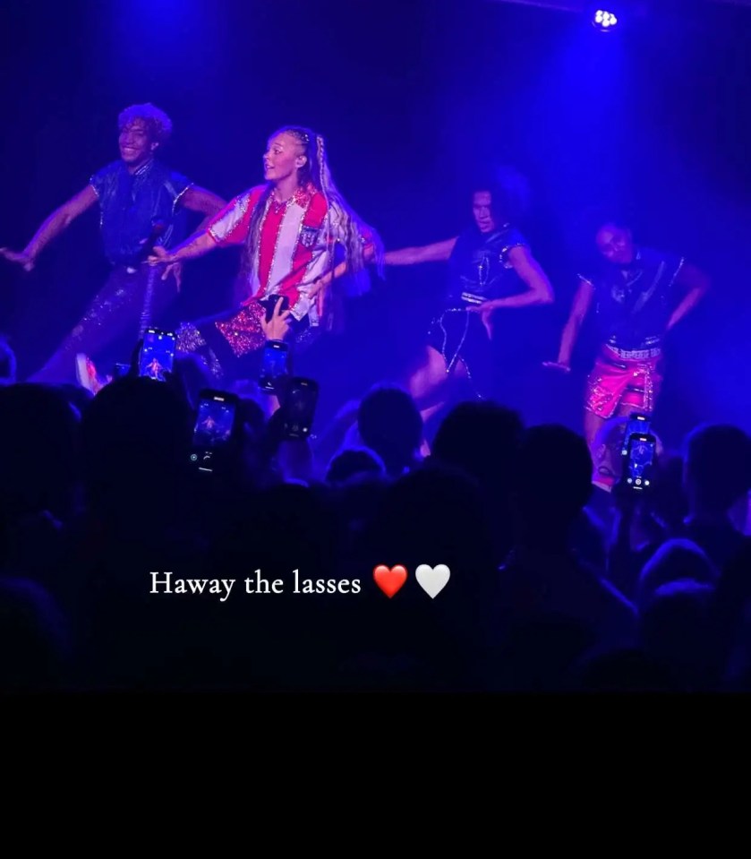 JoJo Siwa performing on stage.