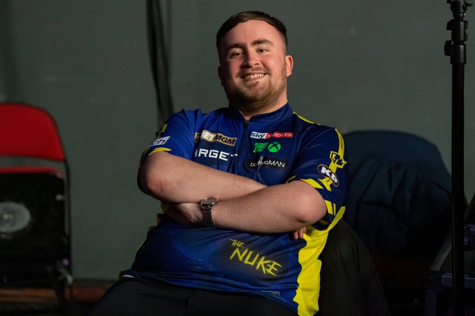 Luke Littler at the BetMGM Premier League Darts.