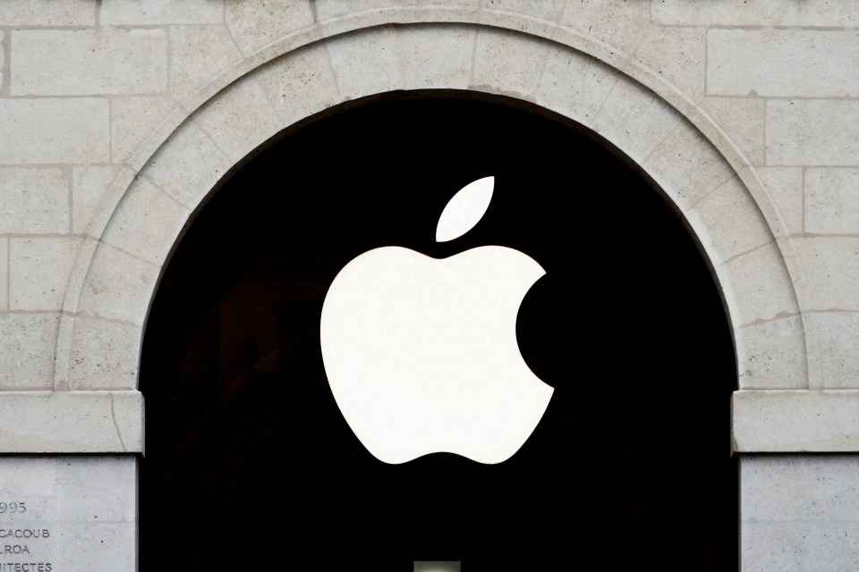 Apple logo on an Apple store in Paris.