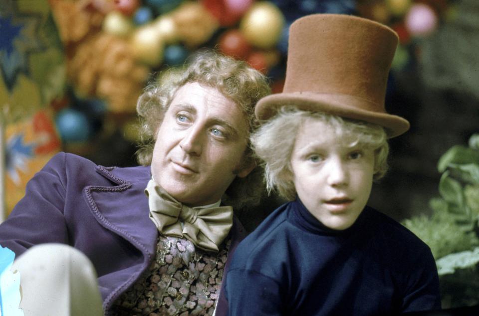 Gene Wilder and Peter Ostrum in Willy Wonka and the Chocolate Factory.