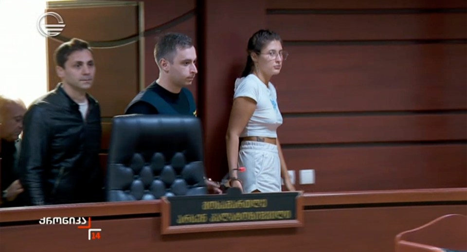 Bella May Culley in court in Tbilisi, Georgia.