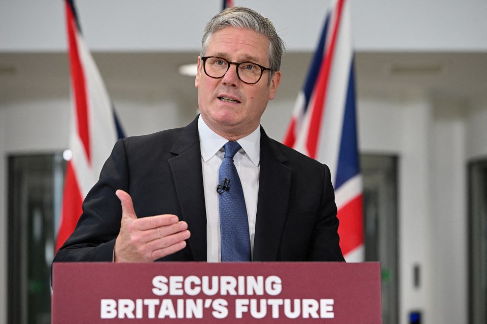Keir Starmer, Britain's Prime Minister, speaking at a press conference.