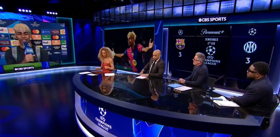 Champions League semifinals broadcast panel discussion.