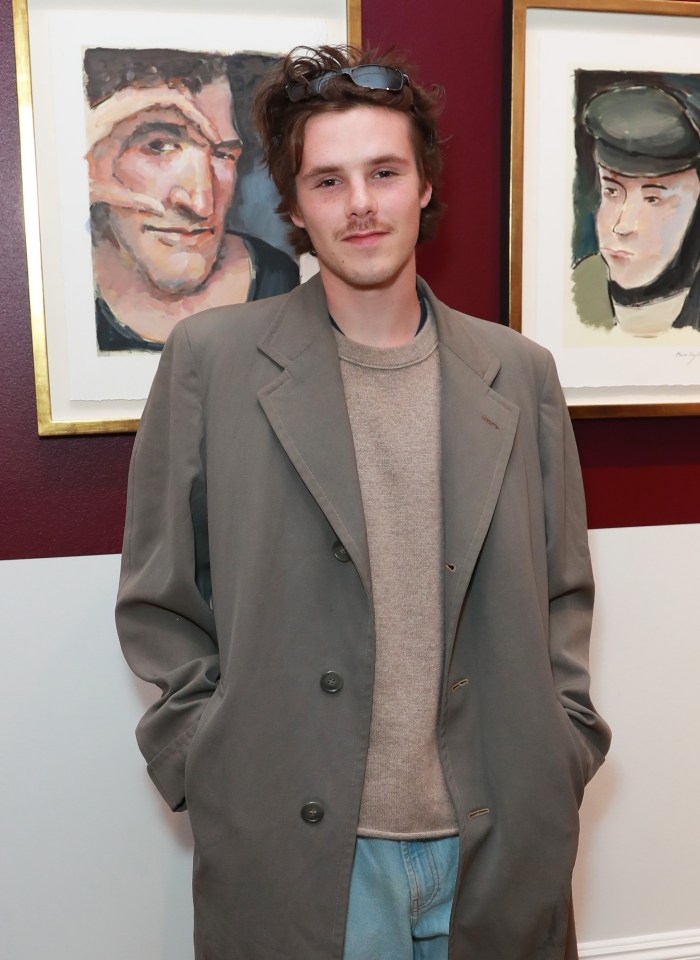 Cruz Beckham at a Bob Dylan art exhibition.