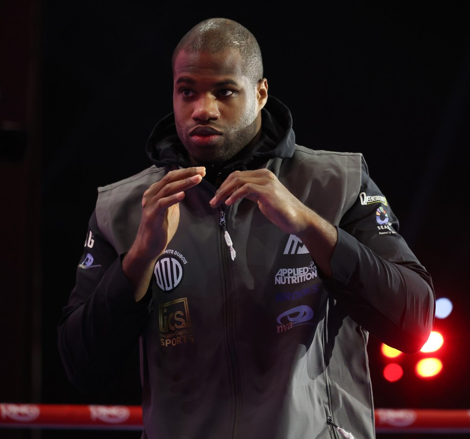 Daniel Dubois training for his IBF World Heavyweight Title fight.