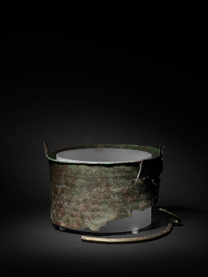 Sixth-century Byzantine bucket from Sutton Hoo.