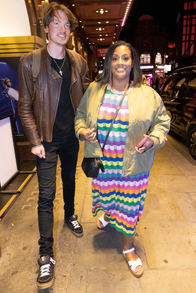 Late Night date nights for This Mornings Alison Hammond, who was out in Londons soho last night with boyfriend David Putman to see MJ the Musical.