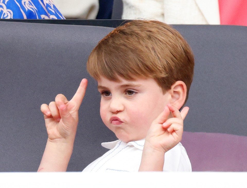 Prince Louis of Cambridge at the Platinum Jubilee Pageant.