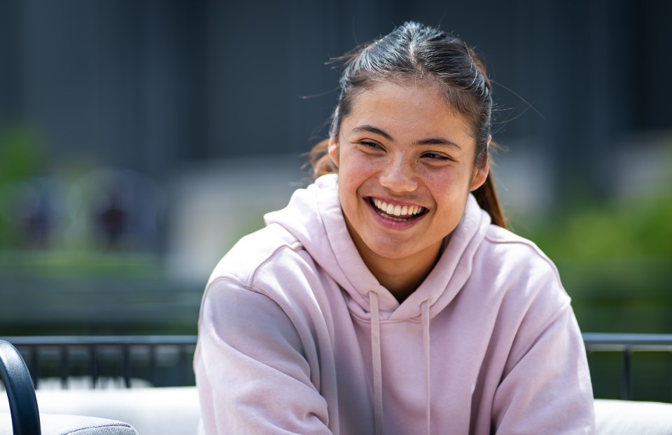 Emma Raducanu smiling.