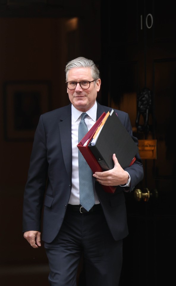 Keir Starmer leaving Downing Street.