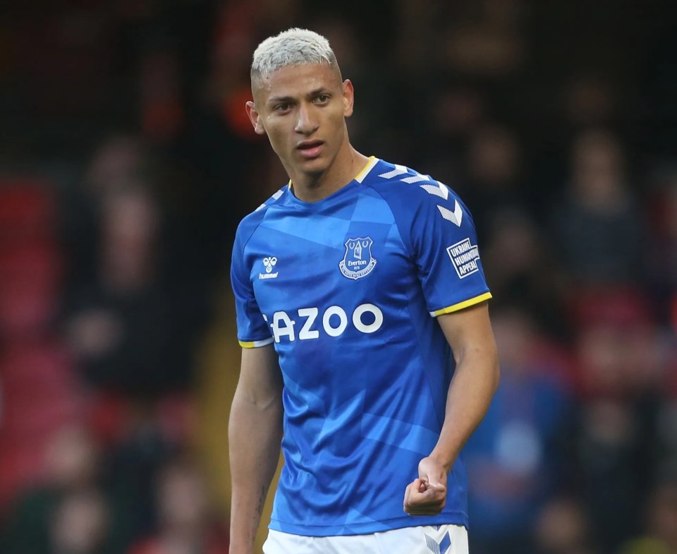 Richarlison of Everton during a Premier League match.