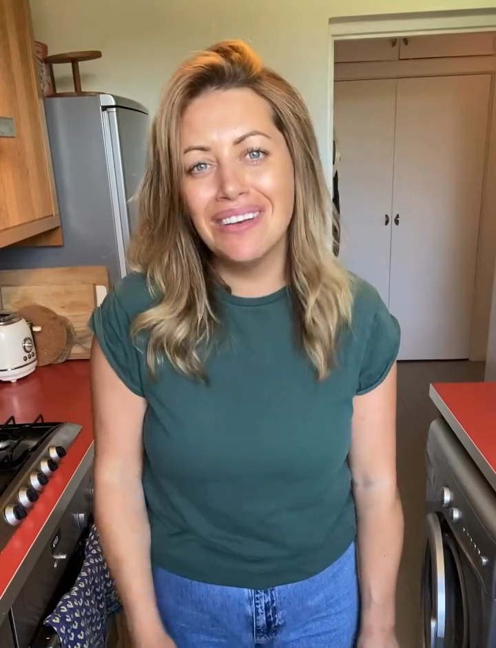 Farrel Hegarty of Coronation Street in her kitchen.
