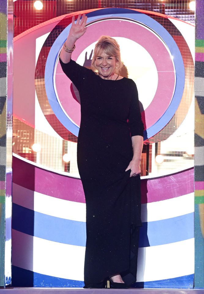 Fern Britton on the Celebrity Big Brother set.
