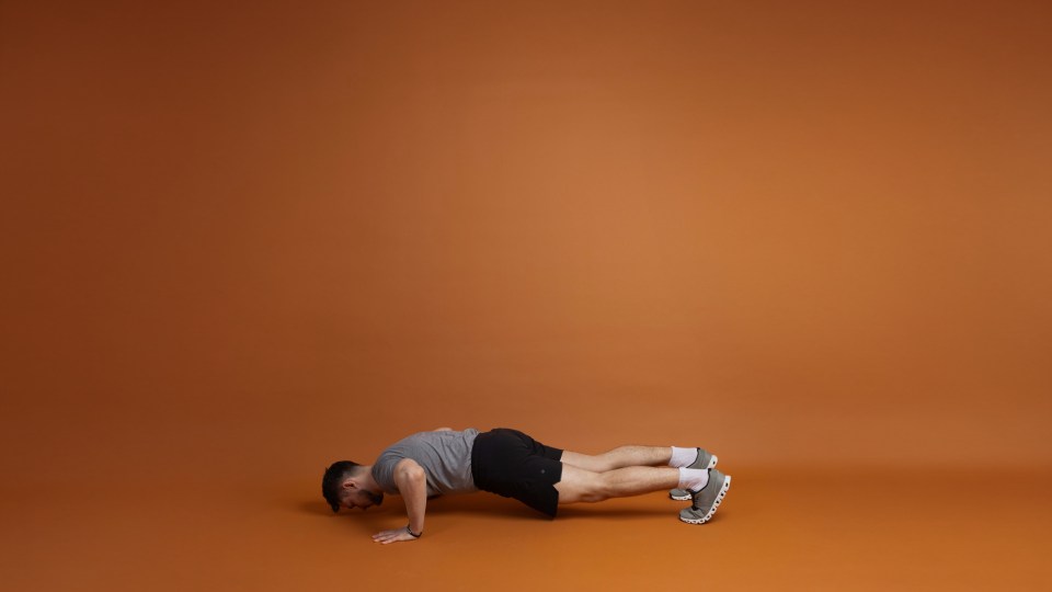Man doing push-ups.