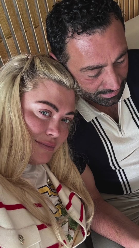 Gemma Collins and Rami cuddling.