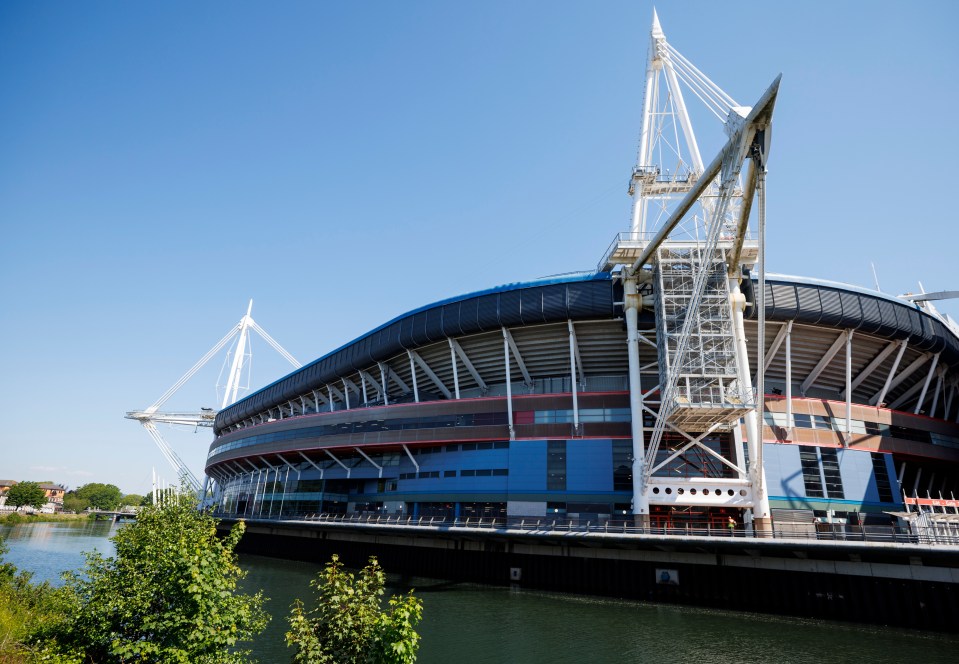 Principality Stadium in Cardiff, Wales.