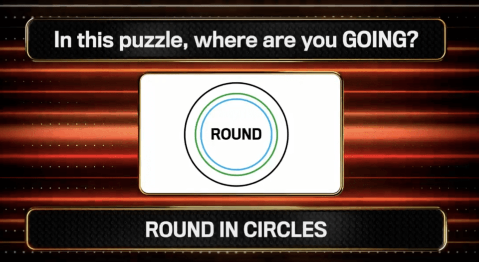 Puzzle: Where are you going? Round in circles.